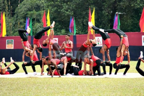 Tripura police organise Yoga Demonstration program at Assam Riffles ground Tripura police organise Yoga Demonstration program at Assam Riffles ground